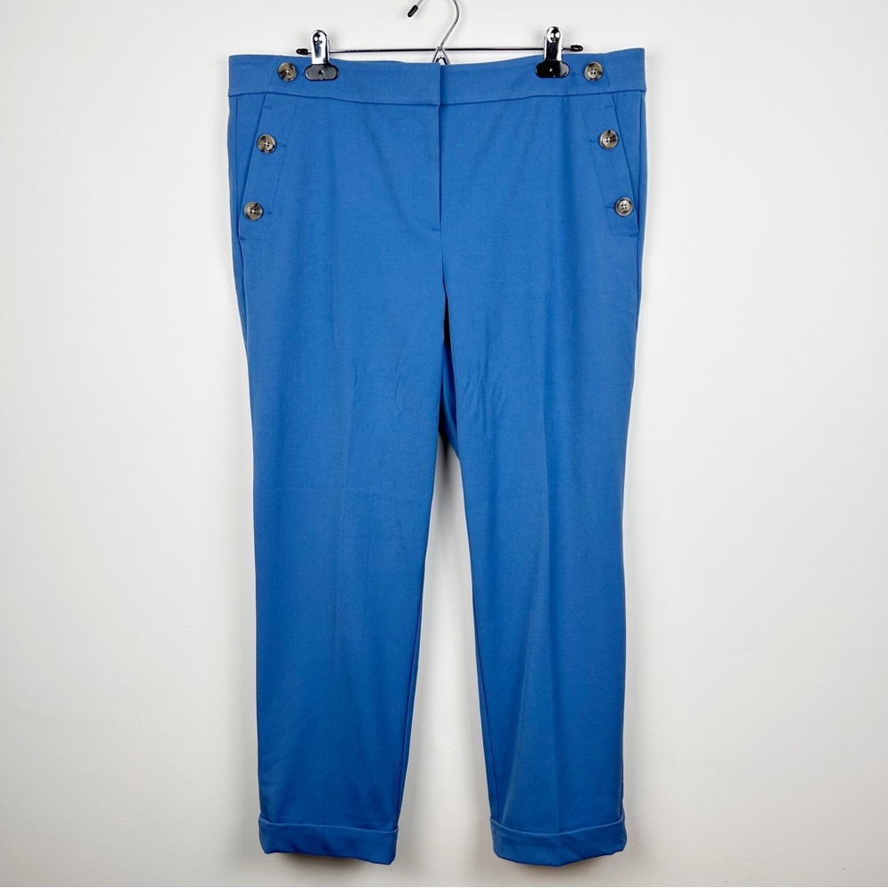 Loft Slim Sailor Pants Blue Size 14 NWT